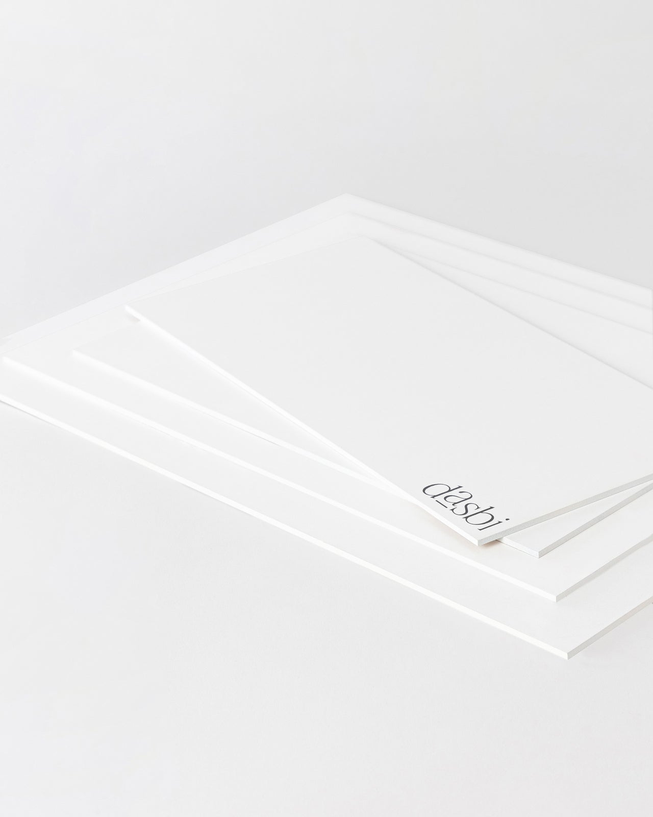 Base para tartas Dasbi, en madera personalizada de 3mm, rectangular, canto blanco