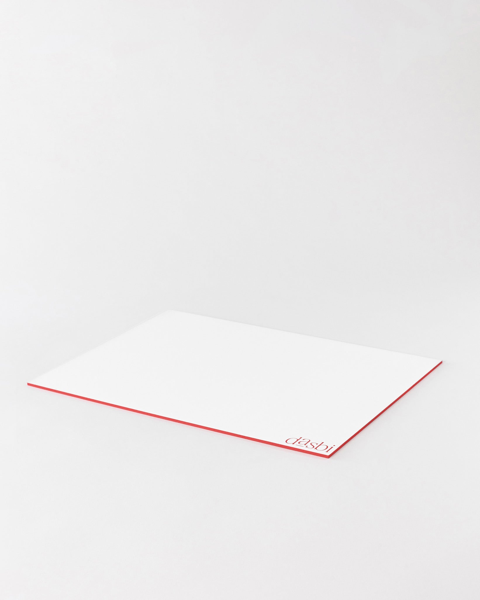 Semelle à gâteau Dasbi, en bois personnalisé de 3mm, rectangulaire, bord rose, avec un bord rose.