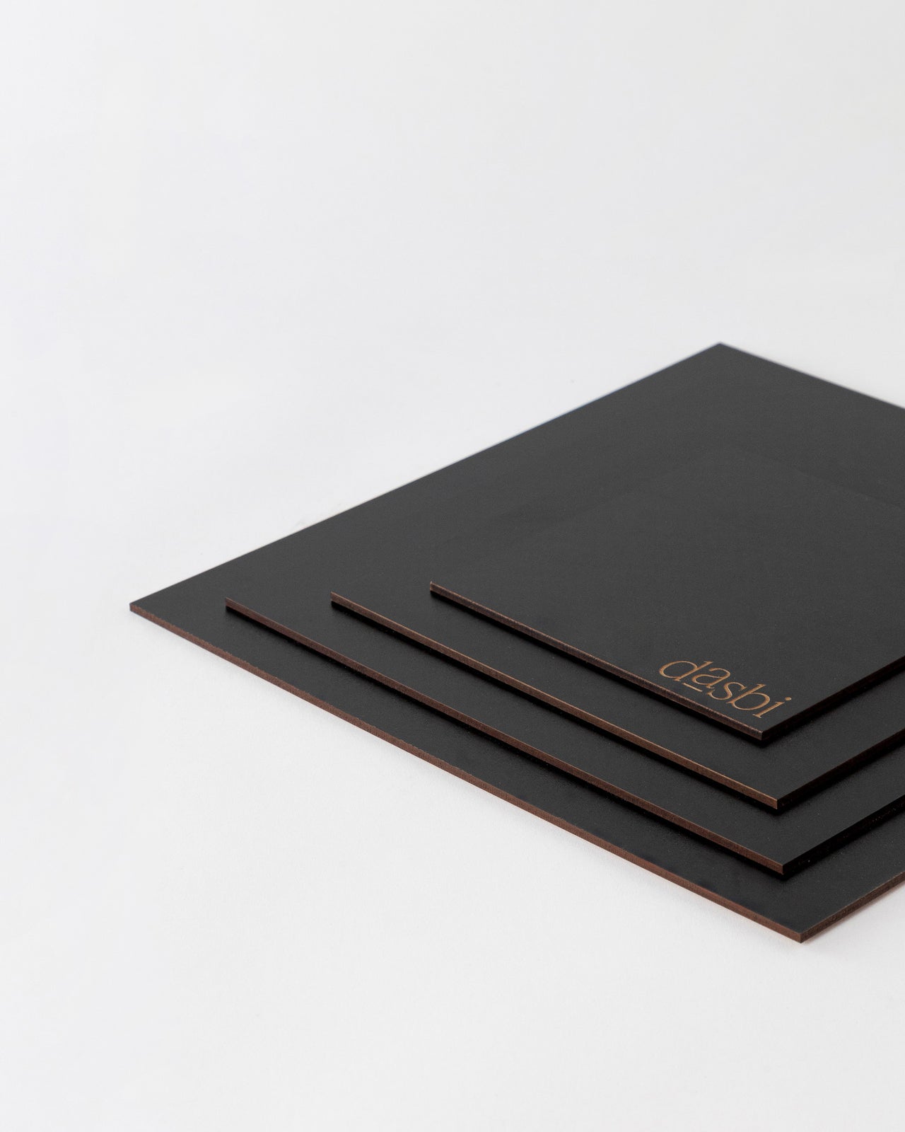 Base para tartas Dasbi de madera personalizada, acabado negro