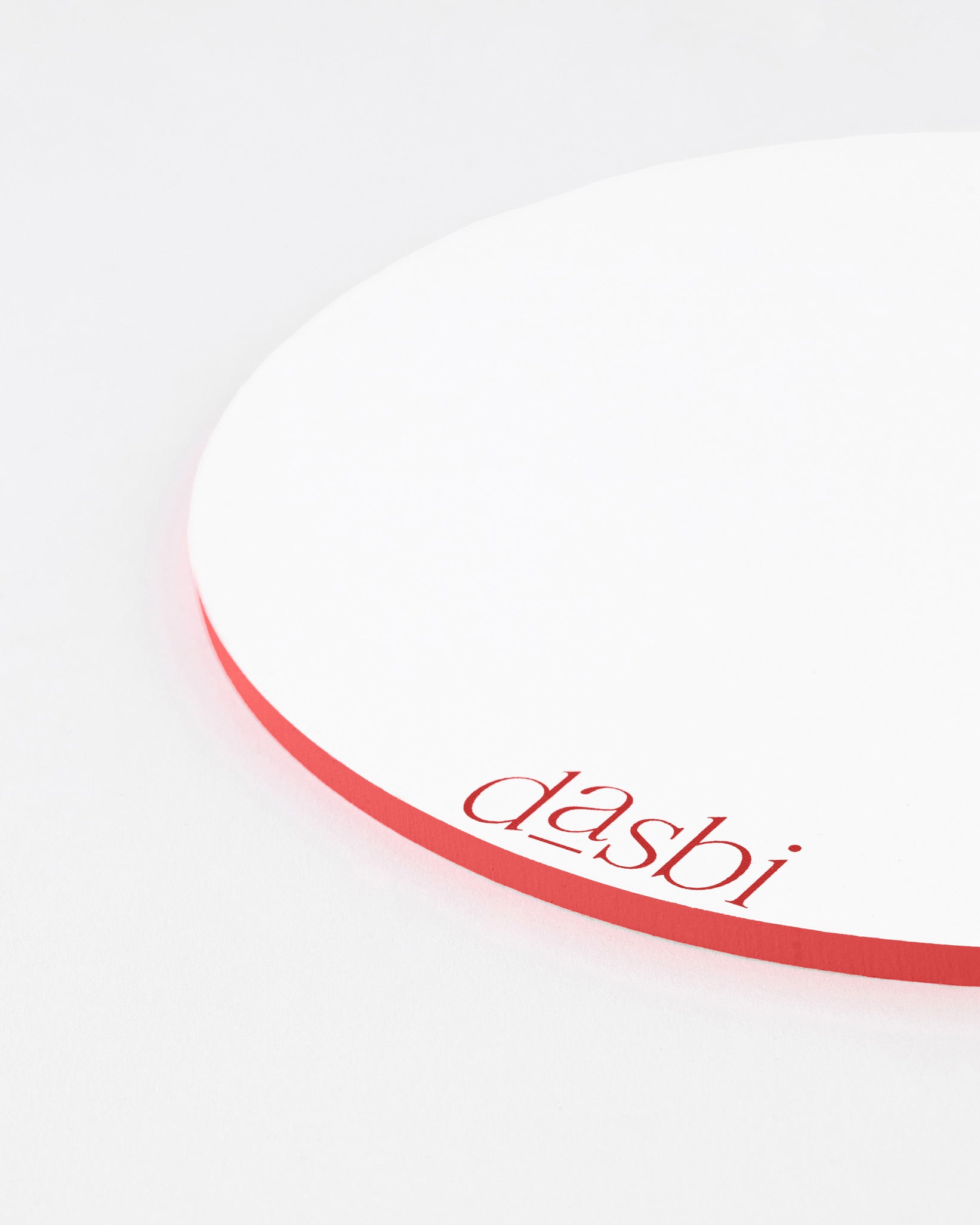 Dasbi personalised cake boards in 6mm masonite, pink edge