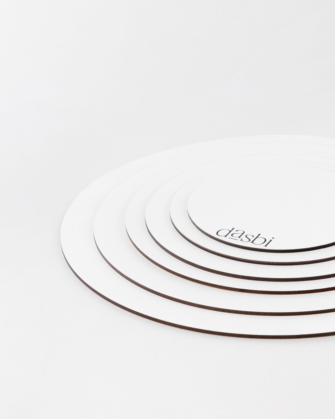 Bases à gâteau personnalisées Dasbi en bois de 3mm, bord noire