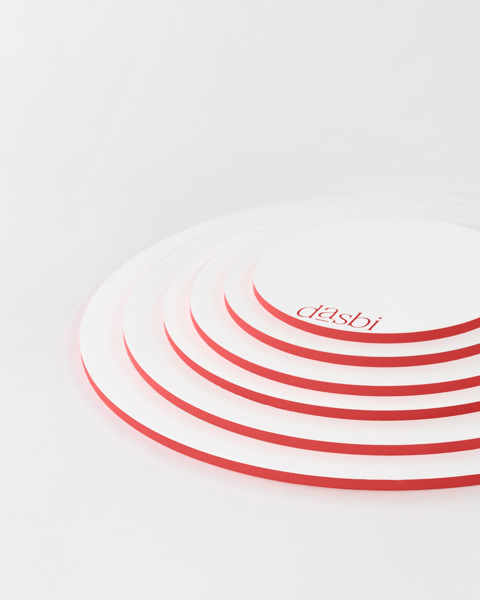 Basi per torte personalizzate Dasbi in legno da 6 mm, bordo rosa