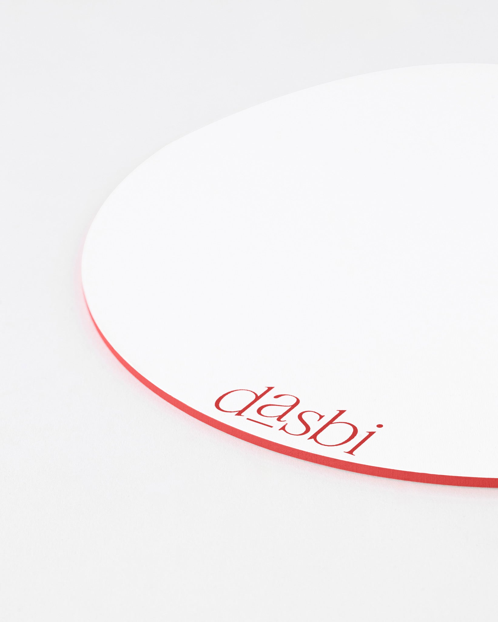 Sottotorta personalizzate Dasbi in legno da 3 mm, bordo rosa